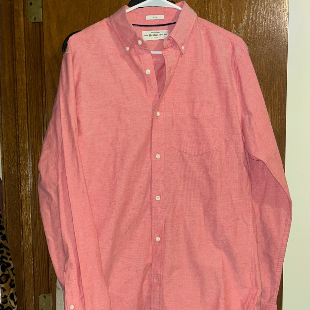 Hawke & Co Coral Pink Button-Down Oxford Shirt